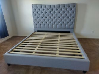 New Light Gray California King Platform Bed Frame Only.  Mattress Sold Separately!!!!