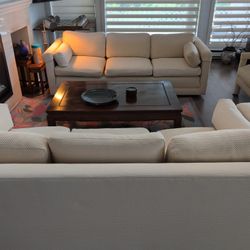 Matching Minimalist Beautifully Upholstered Sofas 