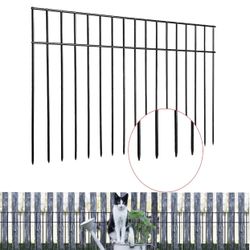 NEW! 24”x15” (6 Pack) No Dig Animal Barrier Fence with 1.5inch Spike Spacing, 4 Gauge Black Powder