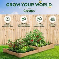 Greenes Fence 4 ft. x 8 ft. x 7-10.5 in. Original Cedar Raised Garden Bed