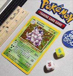 1999 Pokemon TCG Nidoking Base Set Holo Rare Unlimited English (LP-NM)