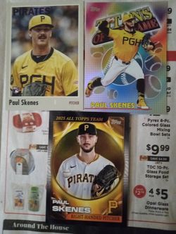 Paul Skenes Baseball Card Lot ,4 Cards .