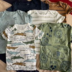 Brand New Carter’s 6 Pk Short Sleeve Bodysuit 18m