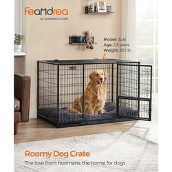 Heavy-Duty Dog Crate with Metal Frame