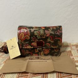 NWT Patricia Nash Locri Crossbody Bag Multicolor Burnished Tooled Colors P894210