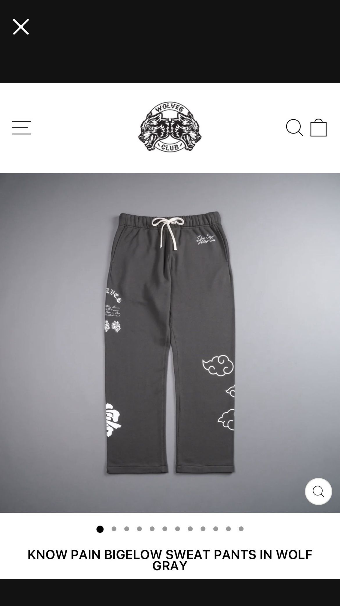 Know Pain Bigelow Sweat Pants in Wolf Gray