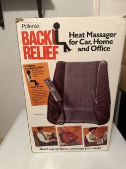 Pollenex Back Relief Heat Massager Car Home Office B600 Working Tested Vintage