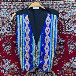 Vintage 80s–90s Sequin Beaded Vest