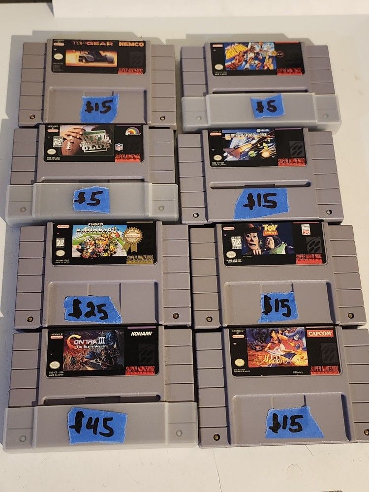 8 Super Nintendo Games