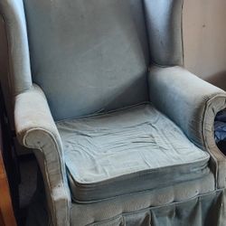Wingback Chair Blue