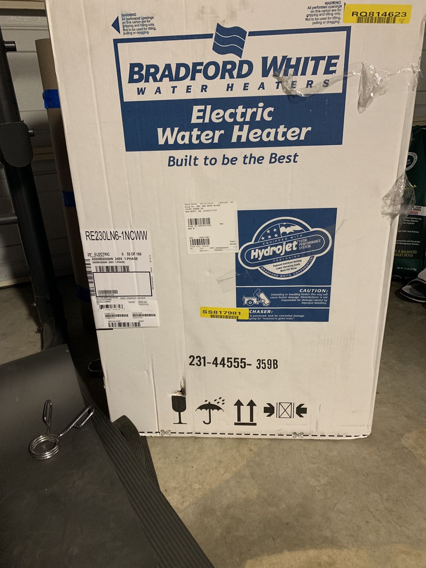 Bradford white electric water heater