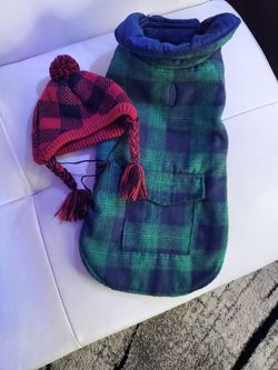 Dog jacket with hat Size LARGE 