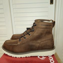 Wolverine Men's Trade Wedge Unlined 6" Soft Toe Work Boot Size 8.5, 10, 10.5, 11 And 11.5