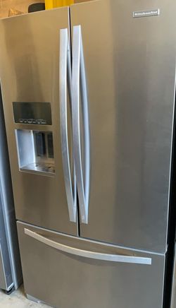 Kitchen Aid 3-Door Silver Fridge
