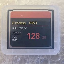 EXTRESS PRO  128GB UDMA Speed Up To 160MB/s, Original CF Card Camera Memory Card
