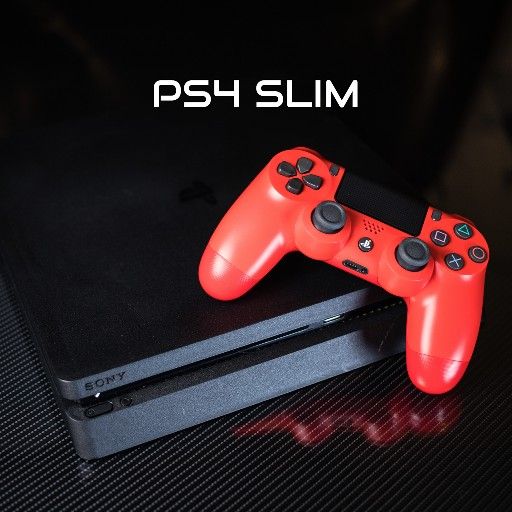 working ps4 slim . 1  red controller 1tb drive