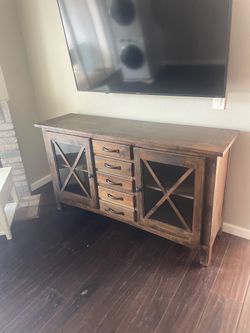 Wood console/hutch