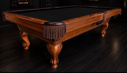 Pecan 8’ Pool Table Standard Size (Free Delivery & Pro Setup)