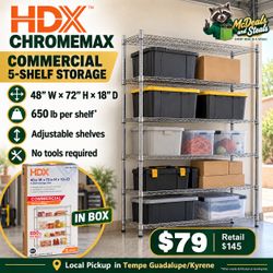 HDX ChromeMax Commercial 5-Shelf Storage Unit