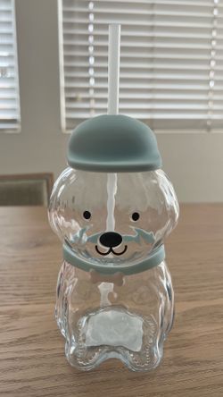 Glass Dog cup