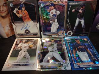Houston Astros Young Talent Baseball Rookie Card Lot Autograph Atomic Mojo Refractor Cam Smith Shay Whitcomb Brice Matthews Jeremy Peña Nick Allen