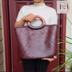 Dark brown, handbag