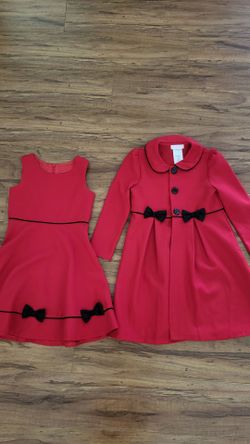 Practically New Red Girl Set Size 6x  ( Dress And Coat). Price Firm!!