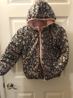 MICHAEL KORS..reversible Girls Pink/ Gray Jacket 7/8