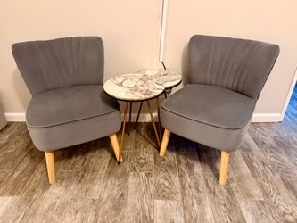 2 Accent Chairs and side tables set