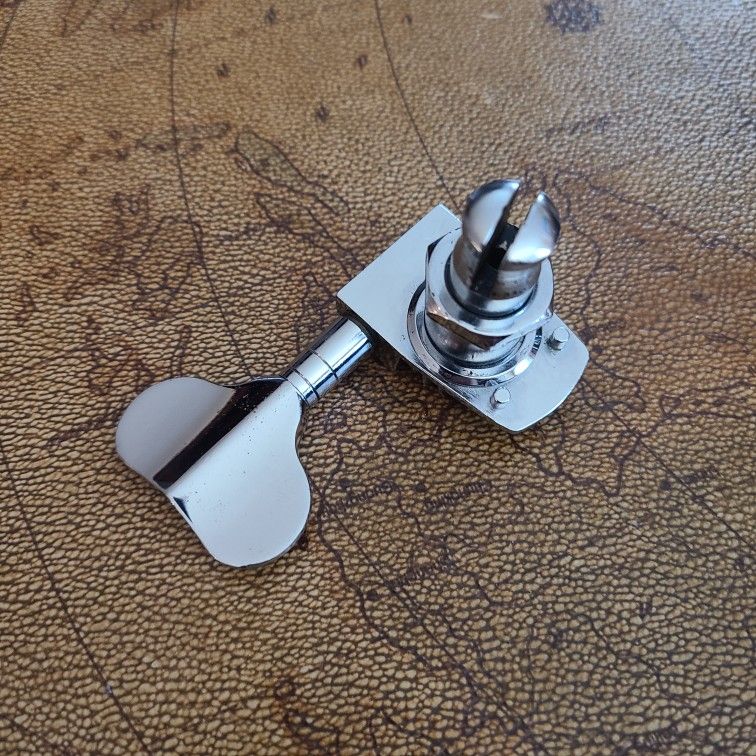Vintage 1970's/80's Peavey T-40 Bass Guitar 2-Pin Chrome Tuner - Right Side - No Screws Required