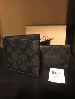 Coach men leather wallet