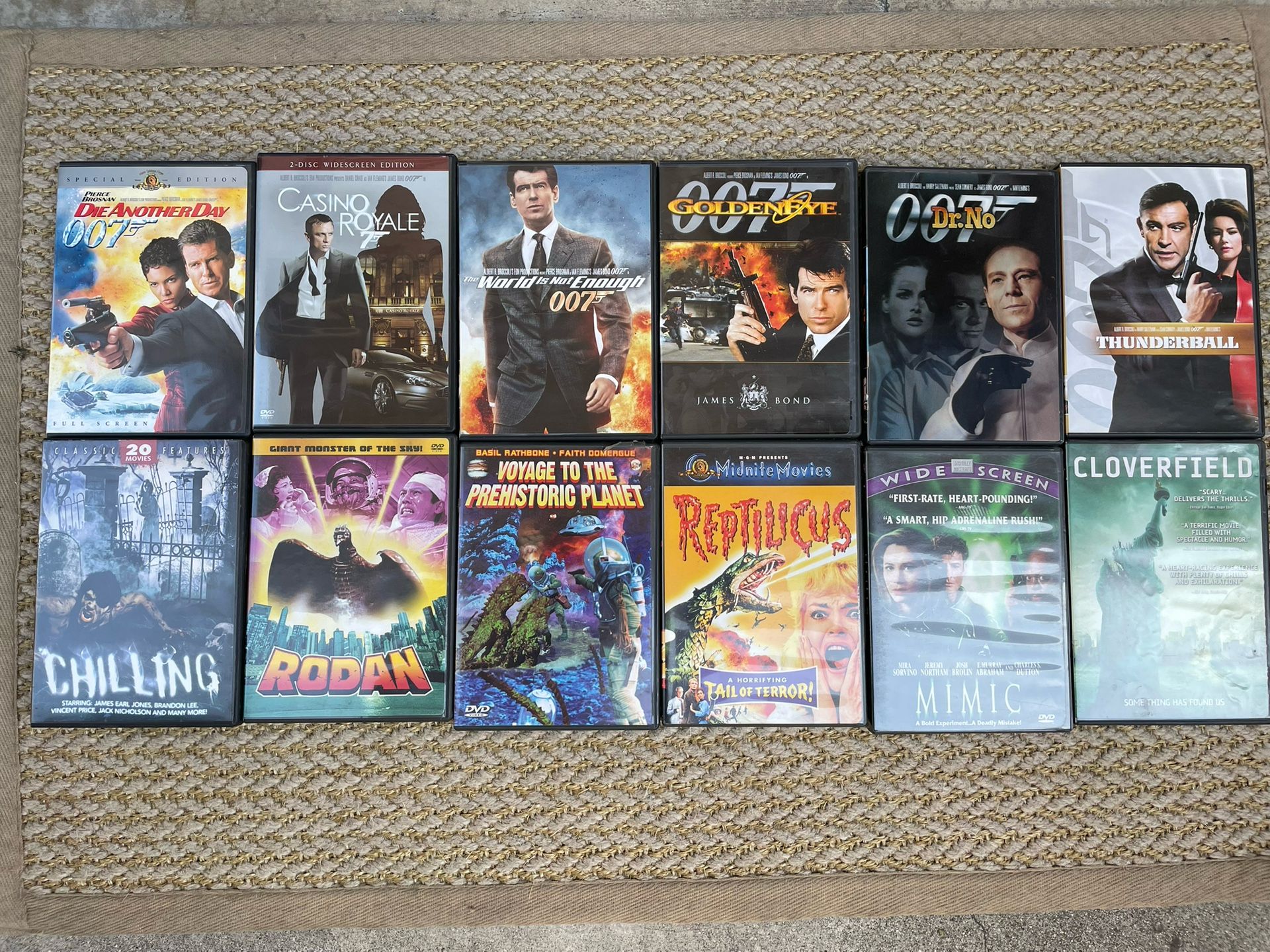 DVD. Group #2./Schlocky Monsters Classics That We Love, Some Legitimately Scary, And There’s BOND. See Dscrptn For $. UPDATE: 50% off Thru Sunday, 2