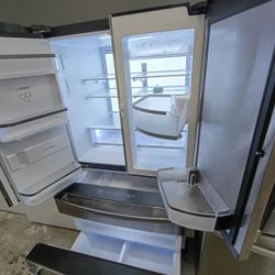 Stainless GE profile French door refrigerator with warranty delivery fee depends on address 🏠🚛🛣️
