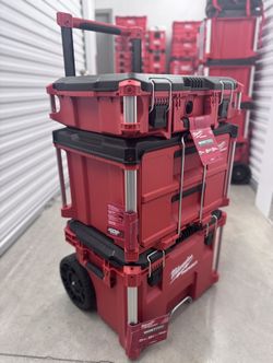 Milwaukee PACKOUT Stack: Rolling Box + 2-Drawer + Tool Box