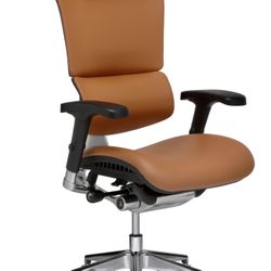 X-Chair X4 Executive Chair, Cognac Leather with Headrest