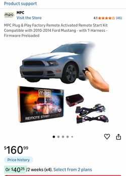 Mustang ford 2010-2014 remote start