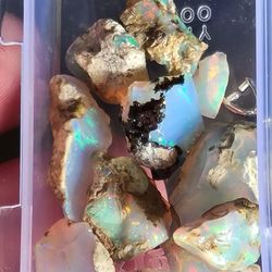 Lotnof.rough Ethiopian Fire Opal Rough Unpolished Crystal Gemstones 