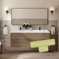60 inch Vanity with Top #AO1-7060D 12.171