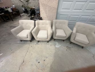 Set of 4 Mid-Century Modern Accent Chairs