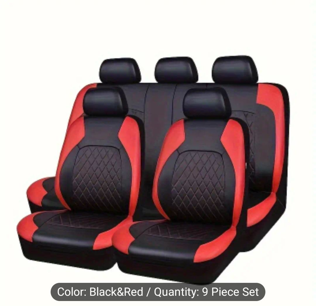 Leather Car Seat Covers -ONE Size Fits All
