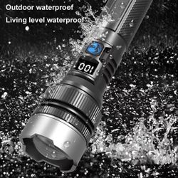 Rechargeable Flashlights High Lumens,Super Bright Led Powerful Flash Light, Zoomable Waterproof Handheld USB CF lashlight for Camping,Emergencies