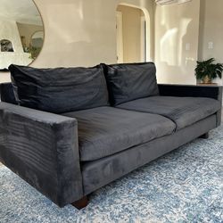 West Elm Black Sofa Couch