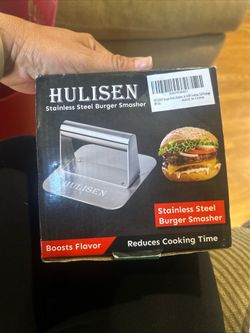 Hulsen stainless steel burger smasher