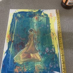 “The Lost Princess” Original Abstract Acrylic Painting 