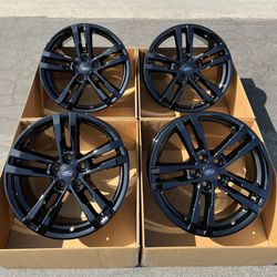 18” Ford Explorer Original Rims In New Gloss Black Powder Coat