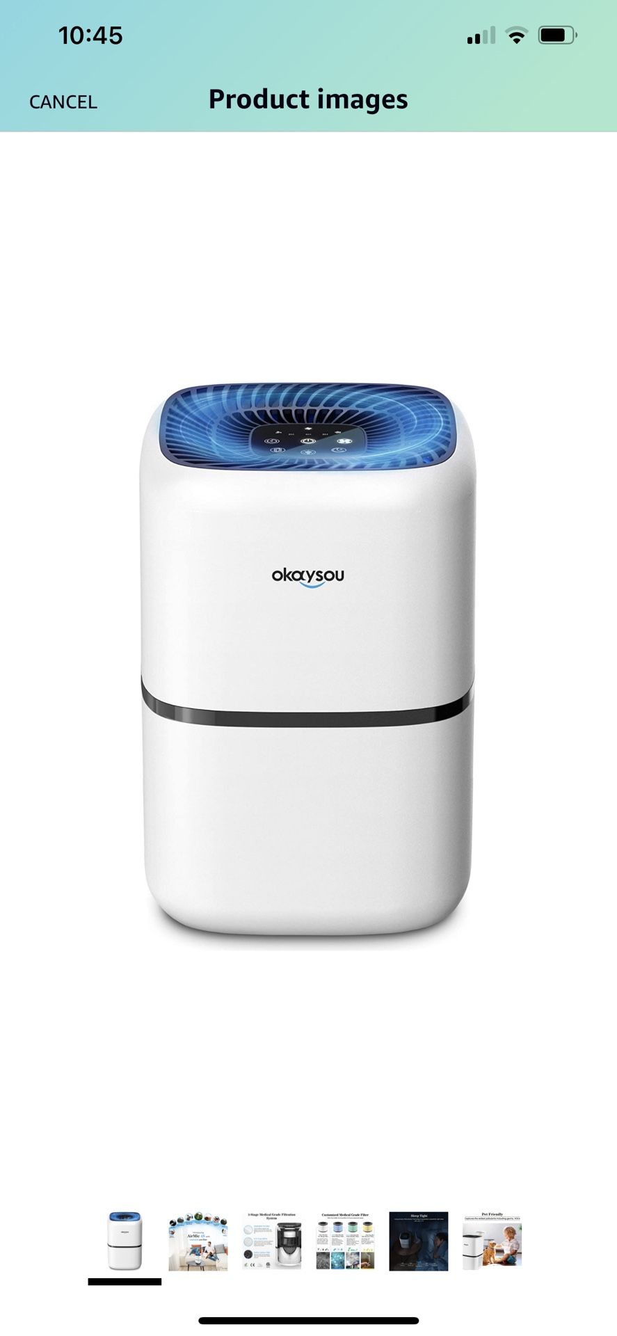 New Okaysou AirMic4S Air with H13 True HEPA filter for Home, Remove Pet Hair, Smoke, Pollen, Dust, Pet Dander, for Large/Small Room/ Desktop,