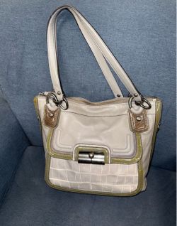 Gray coach purse