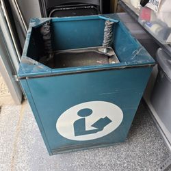 Book Bin / Storage Unit on Wheels 20x20x30 Metal 
