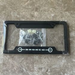 2pcs For Ford Bronco License Plate Frames Black Front & Rear New With Hardware 