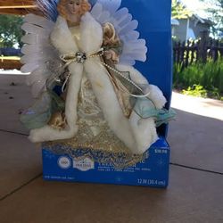 Angel Christmas Tree Topper - LED Fiber Optic, 12 inch (New in Box)